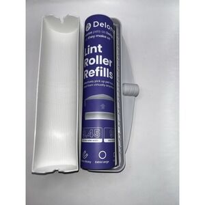 Delomo Lint Roller Refills Large 9.45inch 90 Sheets Easy Tear With Cover New
